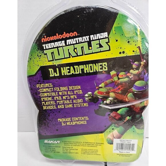 Teenage Mutant Ninja Turtles Headphones Wired 3.5mm Stereo,  Boys, Over The Ear - Picture 2 of 3